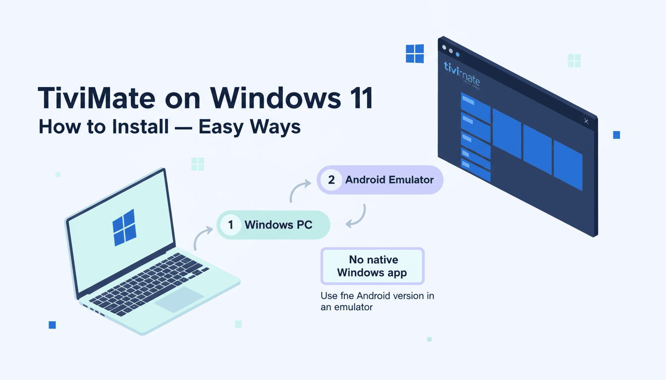 How to install TiviMate IPTV Player on Windows 11 using an Android emulator